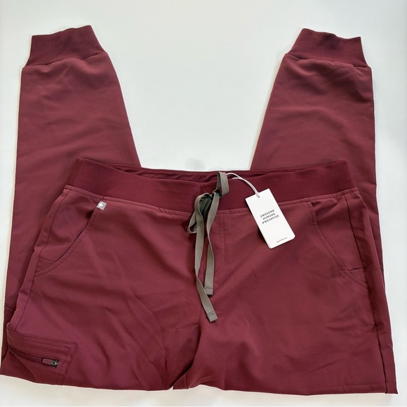 Figs Zamora 2.0 Jogger Scrub Bottoms Size XL Dark Cherry Red New with Flaws* - Picture 1 of 11